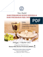 Liturgi Hari Perjamuan Kudus Sedunia Dan Hari Pekabaran Injil Indonesia Tahun 2021