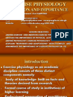 Definition and Importance: Exercise Physiology