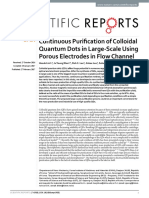 Continuous Purification of Colloidal Quantum Dots in Large-Scale Using Porous Electrodes in Flow Channel