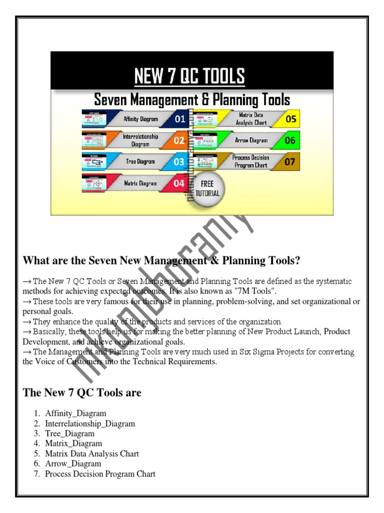 What Are The Seven New Management & Planning Tools? | PDF | Evaluation ...