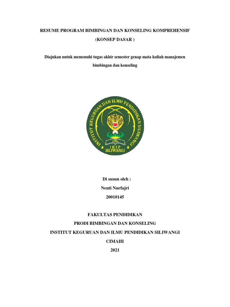 Program Bimbingan Konseling Komprehensif | PDF | Karier & Perkembangan ...