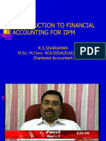 Introduction To Financial Accounting For Iipm: R.S.Sivaraman Chartered Accountant