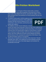 Forces FBDs Friction - Worksheet