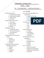 Pre Training Quiz Template