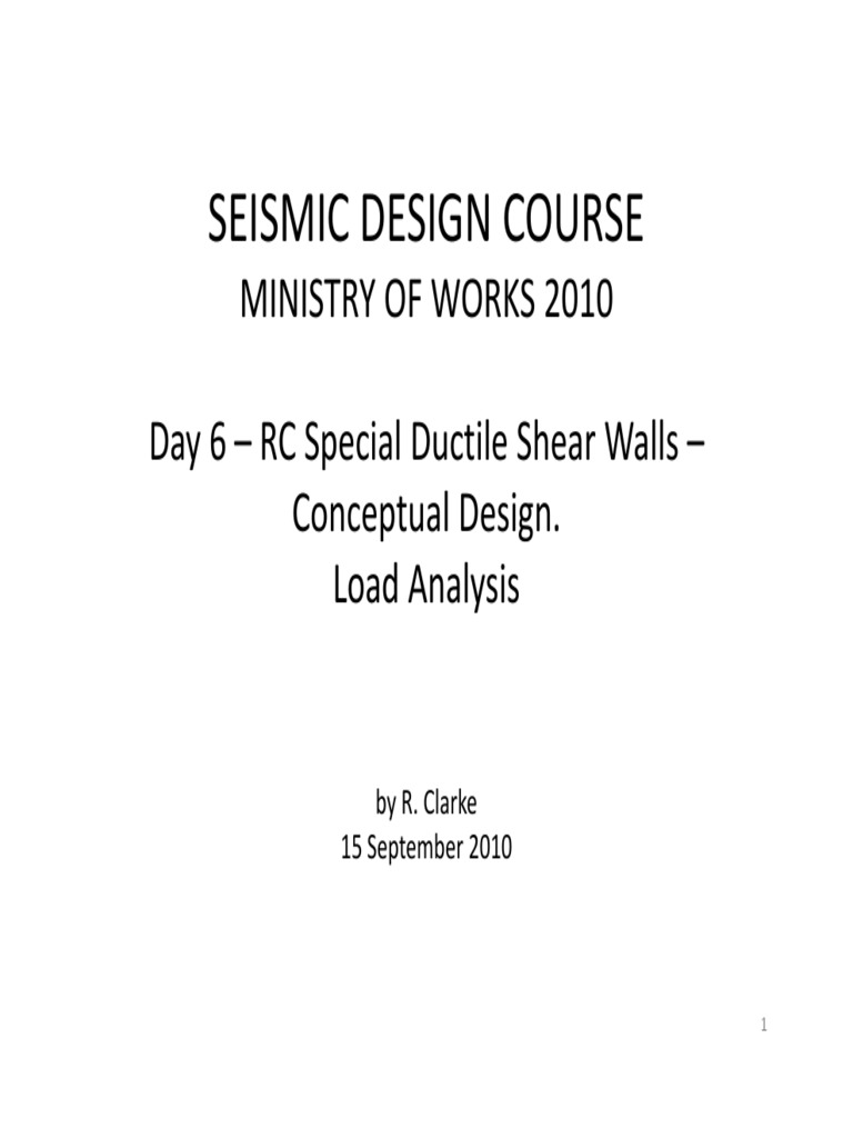 Seismic Design: RC Shear Walls Guide | PDF | Beam (Structure ...