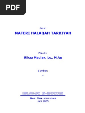 materi tarbiyah manhaj 1427 h