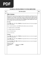 315 KVA SUBSTATION SPECIFICATIONS