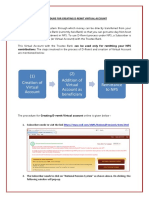 Creation of Virtual Account (2) Addition of Virtual Account As Beneficiary (3) Remittance To NPS