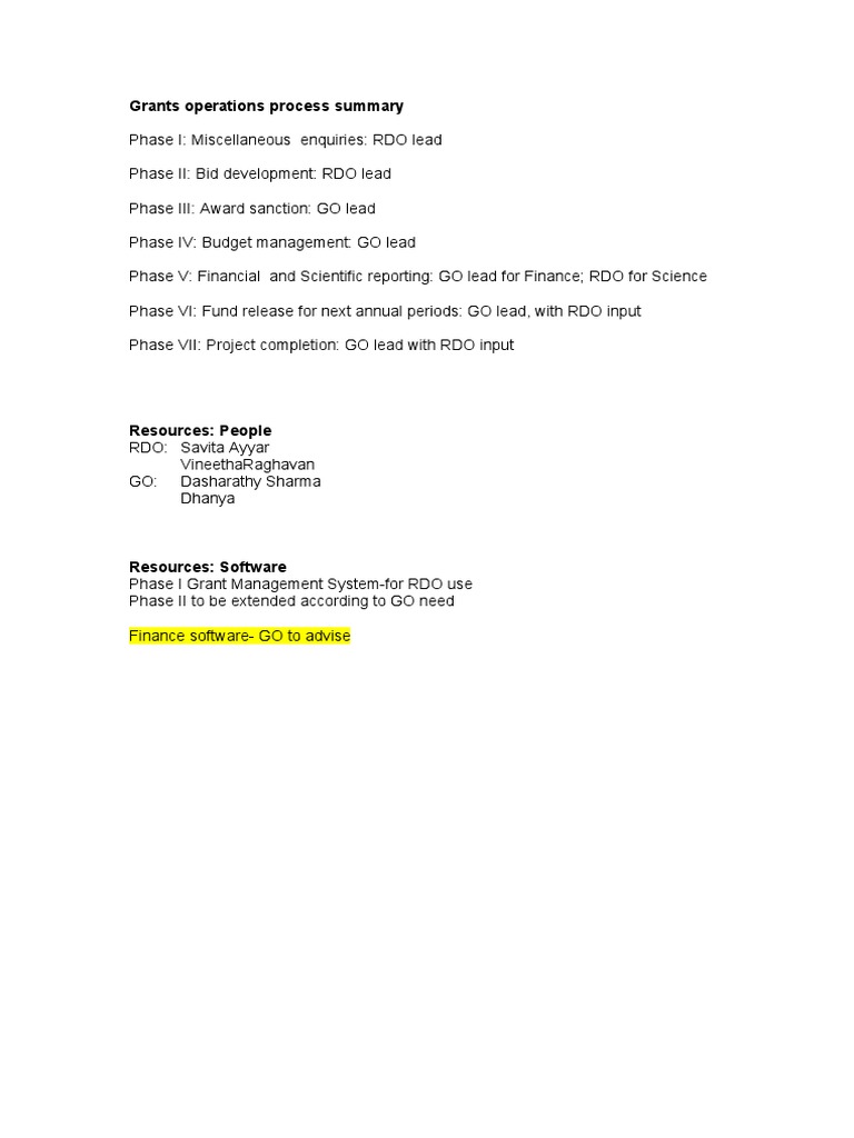 Grant Ops Process v3 | PDF | Budget