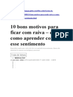 10 Bons Motivos para Ficar Com Raiva