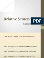 Relative Sentences: Exercises