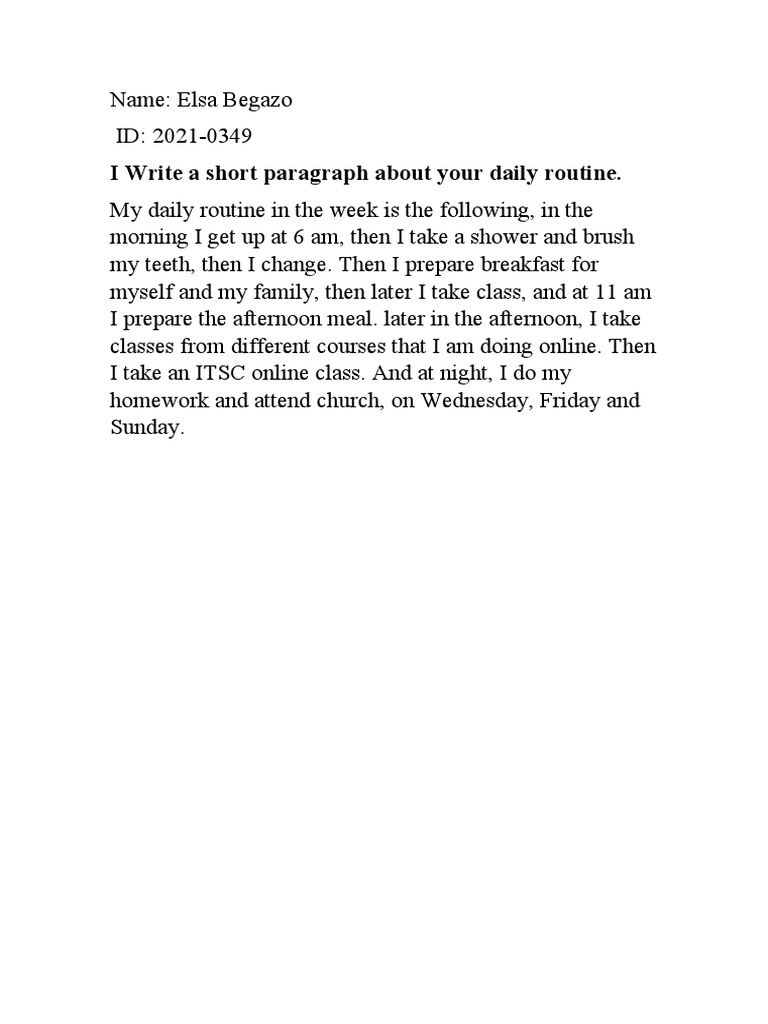 My Daily Routine in Past Tense | PDF