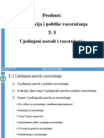 Predmet: Proliferacija I Politike Razoružanja T-5 Ujedinjeni Narodi I Razoružanje