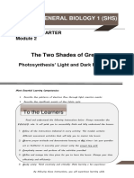 General Biology 1 (SHS) : The Two Shades of Green