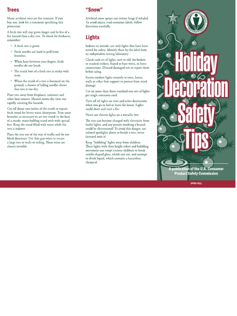 Holiday Decorating Safety Tips PDF