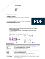 Tipos de Datos Estructurados Python