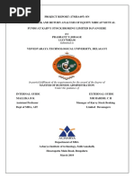 A Study On Risk and Return Analysis of Equity Midcap Mutual Funds at Karvy Stock Broking Limited, Davangere.