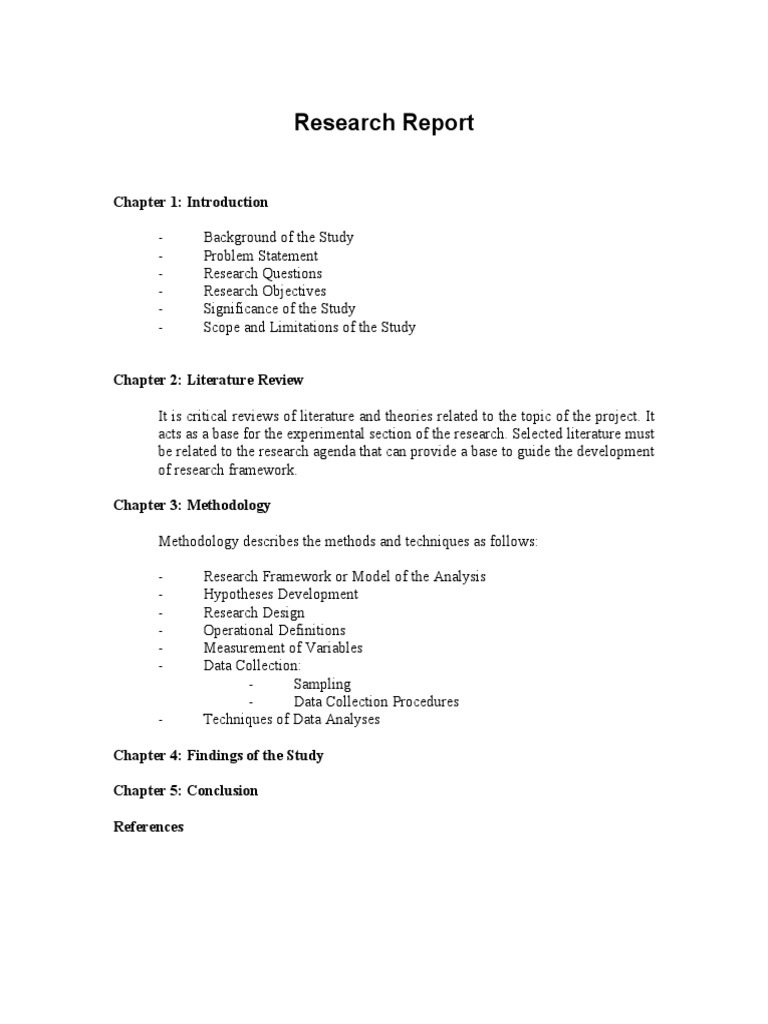 How To Write A Research Report | PDF