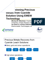 Electrowinning Precious Metals From Cyanide Solutions Using Emew Technology
