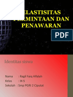 Elastisitas Permintaan & Penawaran