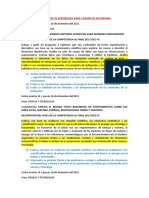 Entandares de Aprendizaje para 2 Grado de Secundaria