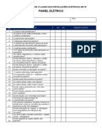 Check list para inspeção de painel elétrico NR-10