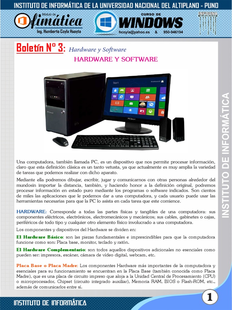 Guía Básica de Hardware y Software | PDF | Hardware de la computadora ...