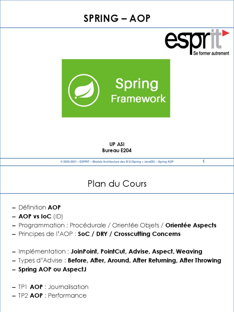 10 - Spring AOP | PDF | Âge de l'information | Ingénierie des systèmes