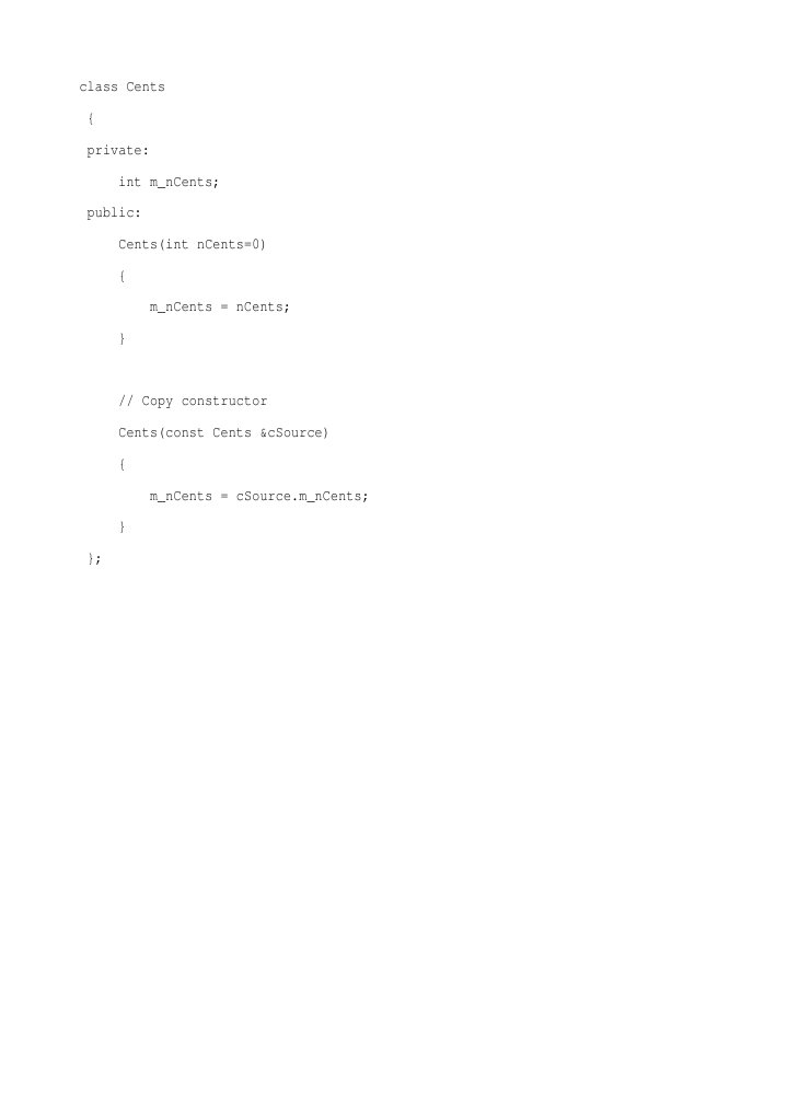 C++ Class Implementation for Cents | PDF