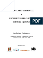 VOCABULARIO ELEMENTAL EXPRESIONES FRECUENTES ESPAÑOL - KICHWA