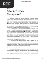 An Introduction To Portfolio Management