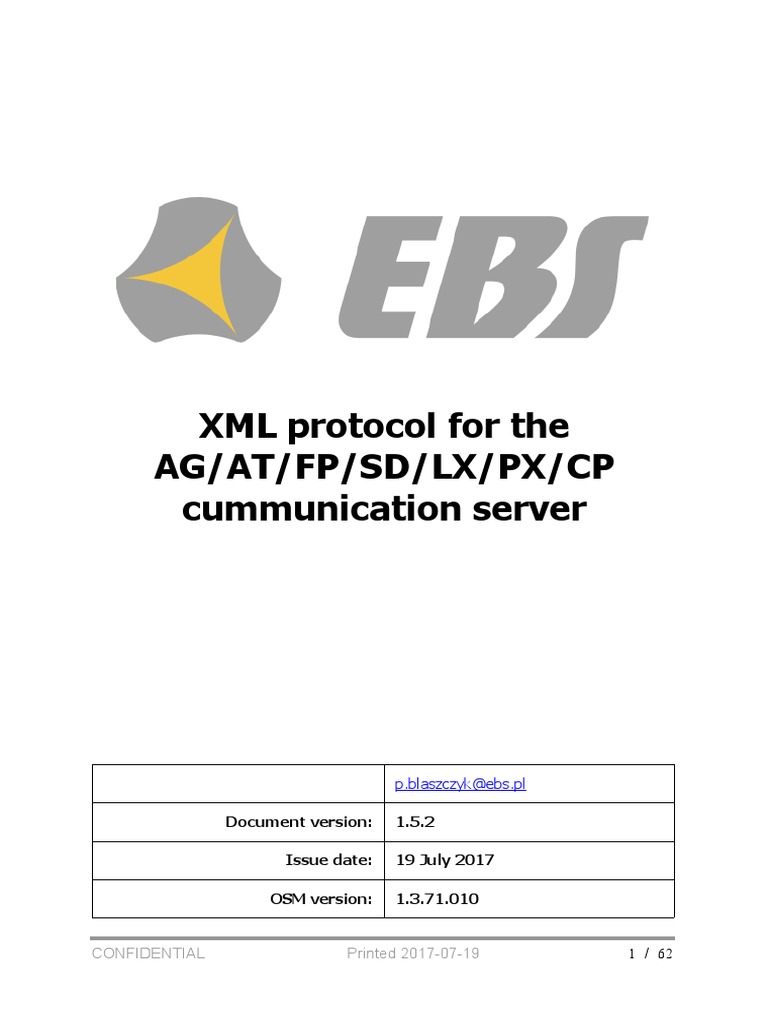 XML Protocol Version 1.5.2 en | PDF | Transmission Control Protocol ...