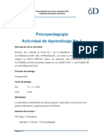 Psicopedagogia. - Actividad Aprendizaje No 1. 202151