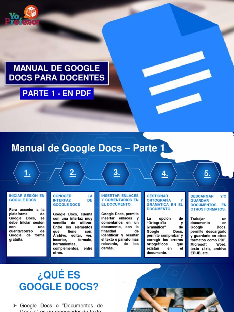 Guía Google Docs para Docentes PDF | PDF | Microsoft Word | Red mundial