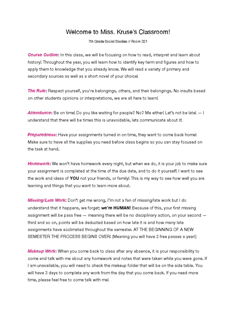 Welcome Handout PDF | PDF