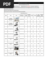 Price List of Gym Equipment From EM - New