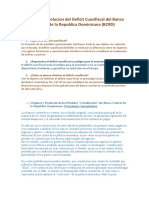 Origenes y Evolucion Del Deficit Cuasifiscal Del Banco Central de La Republica Dominicana (BCRD)