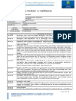 Relatório de atividades em teleatendimento