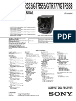 Sony Hcd Gtr333 Gtr555 Gtr777 Gtr888 Diagrama