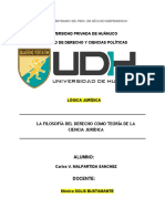 LA FILOSOFIA DEL DERECHO COMO TEORÍA DE LA CIENCIA JURÍDICA UDH