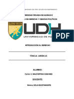 TÉCNICAS JURÍDICAS UDH