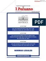 Ley de Presupuesto del Sector Público para el Año Fiscal 2022