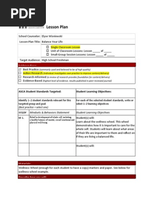 social emotional lesson plan
