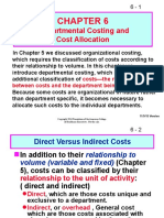 Departmental Costing and Cost Allocation: Costs-The Relationship Between Costs and The Department Being Analyzed