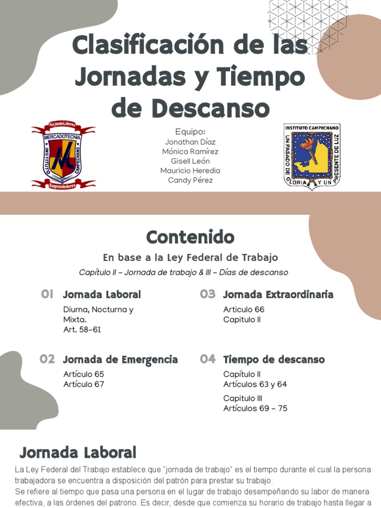 Clasificación de Jornadas Laborales en CR | PDF | Tiempo de trabajo ...