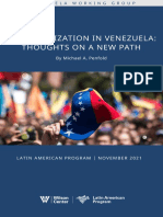Democratization in Venezuela - Thoughts On A New Path - Michael Penfold - WILSON CENTER - Nov. 2021