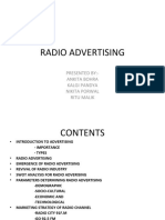 Radio Advertising: Presented By:-Ankita Bohra Kalgi Pandya Nikita Porwal Ritu Malik