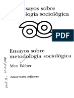 WEBER Max (2001) - Ensayos Sobre Metodologia Sociologica PDF