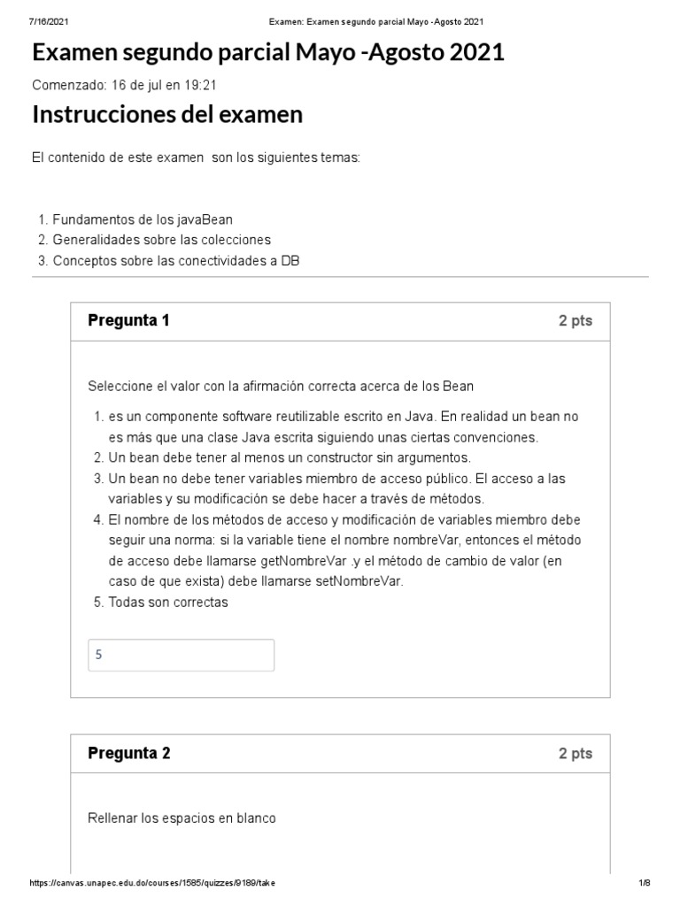 Examen Java y Colecciones | PDF | Java (lenguaje de programación ...