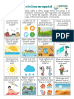 Hablando Del Clima en Español Weather Conversation Cards Spanish PDF Worksheet
